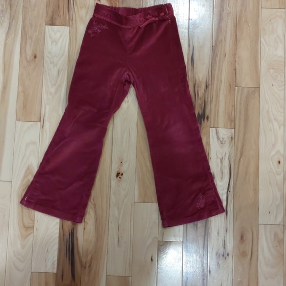 Maroon velour wide leg pant - Picture 3 of 6
